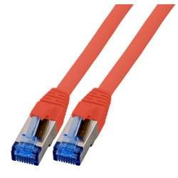 Patchkabel RJ45, CAT6A 500Mhz,10m, rot, S-STP(S/FTP), TPE(Superflex), mit Cat.7 Rohkabel,