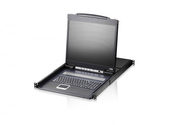 Aten KVM/TFT 16-fach,19&quot; 1HE, incl.KVM/TFT 19&quot;, Deutsch, Black