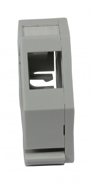 Dosen TP,DIN-Rail(Hutschiene), CAT6A, 1-fach, Keystone Modul Short mit Kabelklemme, ABS, Synergy 21,