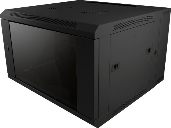 ALLNET 19"Wandgehäuse, 9HE, 2-teilig, T600mm, Schwarz, SMB-