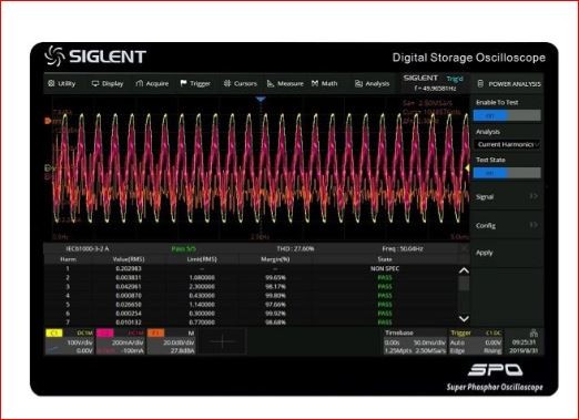 Siglent SDS5000X-PA Softwareoption / Die SDS5000X-PA Softwareoption ist für die Leistungsanalyse der SDS6000L Serie