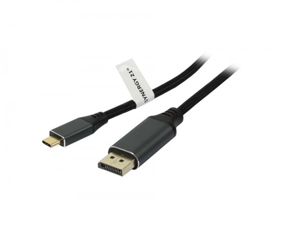 Kabel USB, C(St) =&gt; DisplayPort V1.4(St), 1.8m, USB3.1, Ultra HD II 8K*4K@60hz, Synergy21,