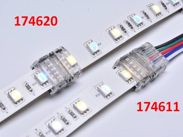 Synergy 21 LED FLEX strips add. Simple connection of strips to wire 12mm RGB-W