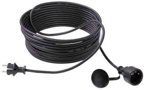Bachmann Kabel, Verlängerung, Dose(CEE7)-&gt;Stecker(CEE7), 25m, Schwarz,