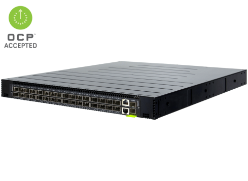 EdgeCore Switch full manged 32 Port • 32 x 100G QSFP28 • 19" 1 HE • Datacenter Switch • Back-to-front • DCS204 • 7726-32X-O-48V-B