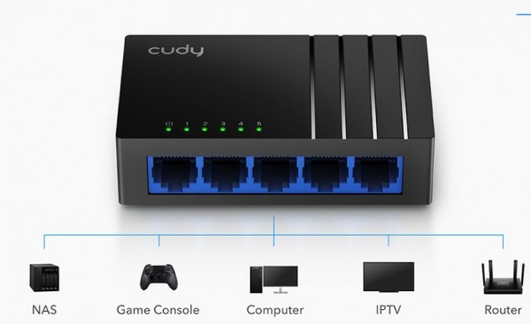 Cudy 5-Port Gigabit Desktop Switch, GS105D