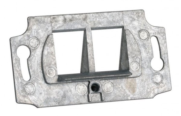 Keystone,Modulträger, UP Dosen für 2xTP-Modul, designfähig TAE, *ohne Module und Zentralplatte*