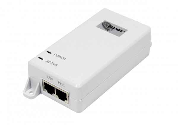 ALLNET PoE Injector Gigabit PoE &amp; PoE+ (15,4W/30W) / plastic
