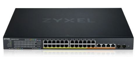 Zyxel Switch full managed Layer3 30 Port • 24x 2.5GbE • PoE Budget 700 Watt • 24x PoE bt • 4x 10 GbE • 2x SFP+ • 19&quot; • NebulaFlex Pro • XMG1930-30HP