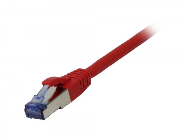 Patchkabel RJ45, CAT6A 500Mhz, 0.5m, rot, S-STP(S/FTP), Komponent getestet(GHMT certified), AWG26, Synergy 21