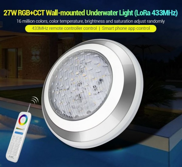 Synergy 21 LED LoRa (433MHZ) pool light 27W RGB+CCT *Milight/Miboxer*