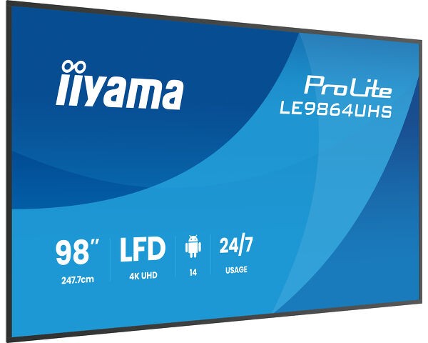 TFT 98,0&quot;/248cm iiyama ProLite LE9864UHS 24/7 *schwarz* 16:9