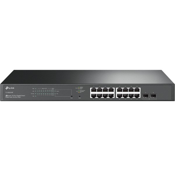 TP-Link Switch smart managed Layer2 18 Port • 16x 1 GbE • PoE Budget 150W • 2x SFP • 19&quot; • Omada • SG2218P