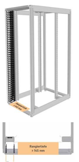 Vertiv(Knürr) zub. Kabelmanagment vertikal 47HE MIR2, Schwarzgrau,