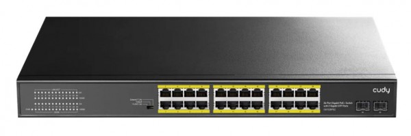 Cudy 24-Port Gigabit PoE+ Switch with 2 SFP ports 300W, GS1028PS2