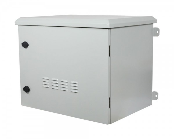 ALLNET 19&quot;Wandgehäuse, 9HE, T488mm, Lichtgrau, IP55, SO-Serie, incl. 2-Fach Lüftereinheit