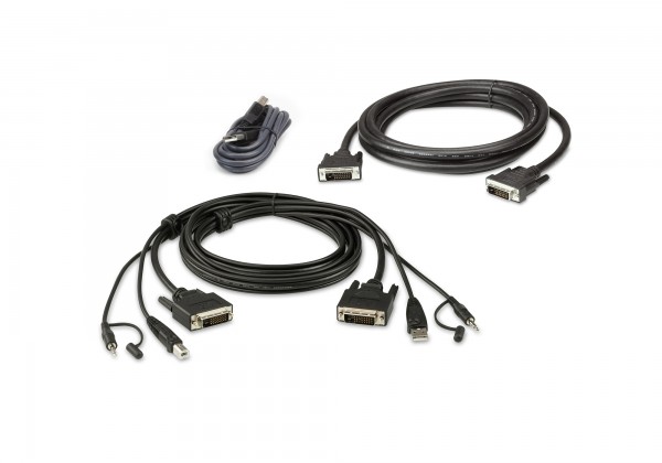 Aten Verbindungskabel Secure DVI-D, Dual, 1,8m, USB, Audio