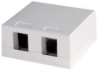 Telegärtner Dose Aufputz für 2xAMJ-Mod./Kupplung AW gerade Telegärtner Dose Aufputz für 2xAMJ-Mod./Kupplung AW gerade