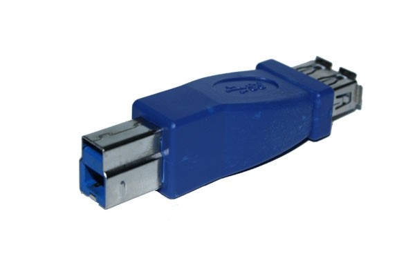 Kabel USB, zbh. Adapter, A(Bu) =&gt; B(St), USB3.0, blau,