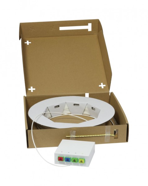 LWL-FTTH Compact Box vorkonfektioniert, 4xSC/APC -> open End, 60m, 9/125u, G.657.A2, 4-Faser, OD=2.2mm, Synergy 21