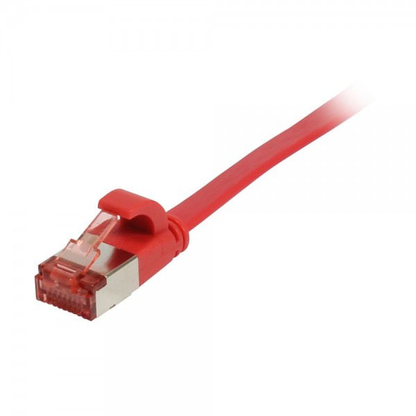 Patchkabel RJ45, CAT6 250Mhz, 7.5m rot, FTP(U/FTP), TPE(Superflex), Flach, Synergy 21,