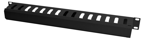 ALLNET 19"zbh. Kabelführungsplatte, 1HE, Metall mit Abdeckpl