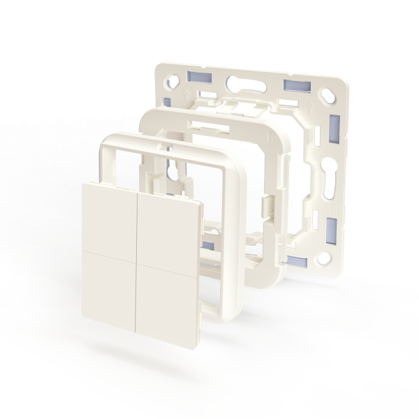 Shelly - Plug &amp; Play accessories - &quot;BLU Wall Switch 4 Adapter Legrand &amp; Shelly&quot; - White