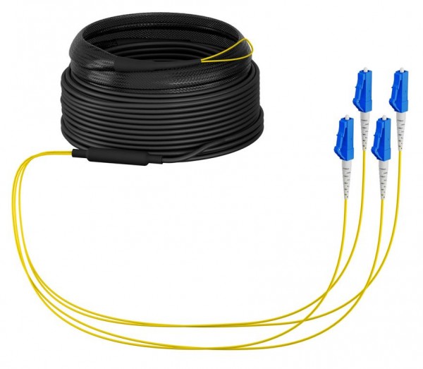 LWL-Kabel, Trunkkabel U-DQ(ZN)BH 4G 9/125, LC/LC OS2 20m, Ring,
