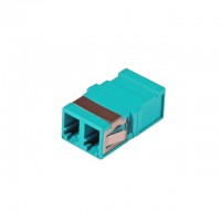 LWL-Kupplung,LC-Buchse/LC-Buchse, 50/125u Multimode, duplex, PVC, aqua, ohne Flansch, LWL-Kupplung,LC-Buchse/LC-Buchse, 50/125u Multimode, duplex, PVC, aqua, ohne Flansch,