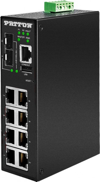 Patton FiberPlex Industrial PoE+ Ethernet Switch unmanaged