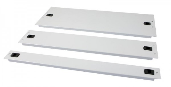 ALLNET 19"zbh. Blindplatte, 2HE, Lichtgrau, zum Einrasten(We