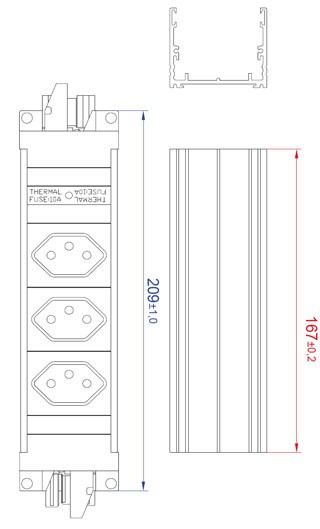 Bachmann STEP Base, Steckdose, 3xDosen(Schweiz,SEV 1011 T13 (Type J))->2x(GST18),