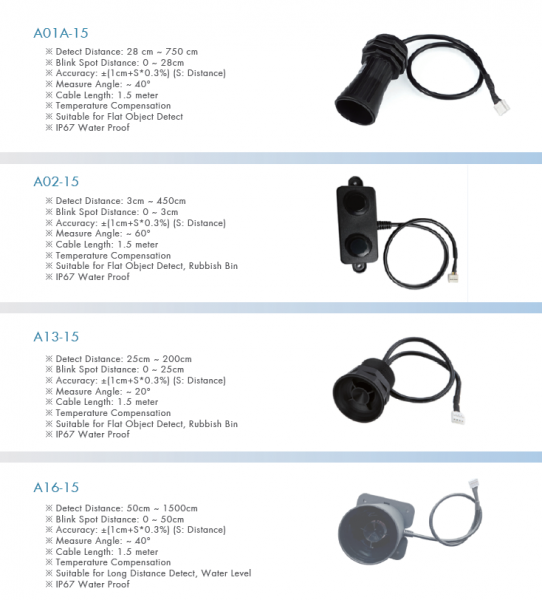 DRAGINO · Sensor · LoRa · A01A-15 Ultrasonic Probe for LDDS04
