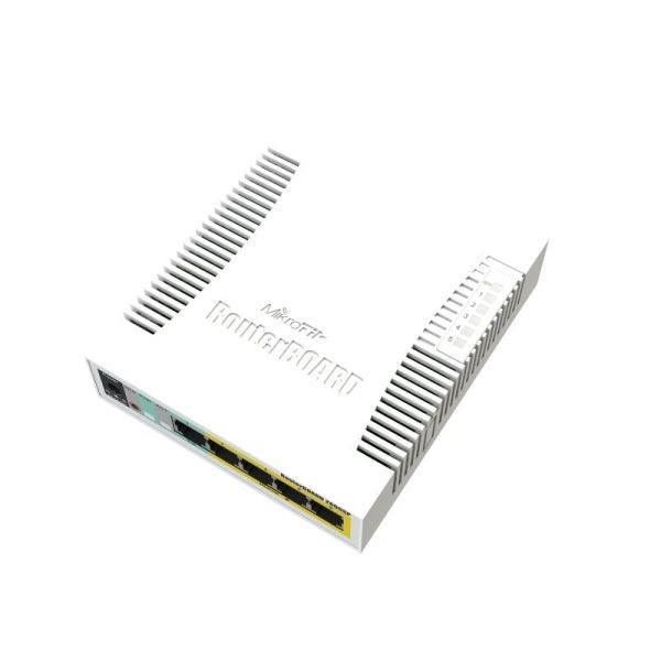 MikroTik Cloud Smart Switch CSS106-1G-4P-1S, 5x Gigabit, 1x SFP, Passive POE, RB260GSP