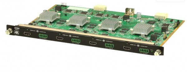 Aten Matrix Switch, zbh. Modul, HDMI-Ausgabekarte mit Skalierer, 4-Port 4K,