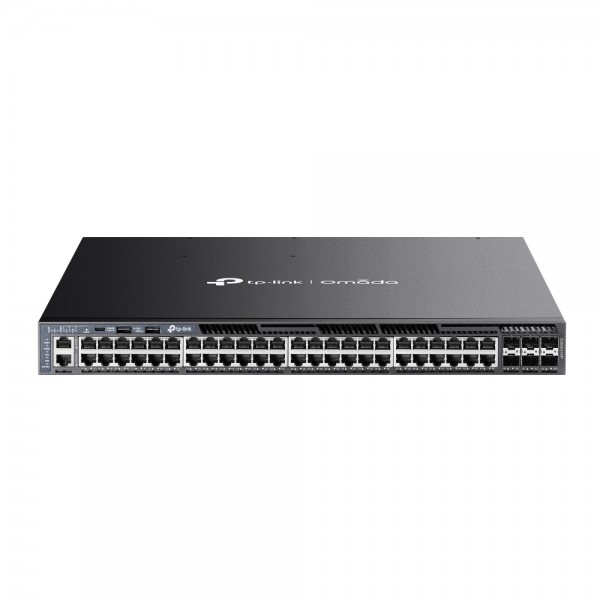TP-Link Switch full managed Layer3 54 Port • 48x 1 GbE • 6x SFP+ • PoE Budget bis 1440 Watt • 48x PoE at • 19? • Omada • TL-SG6654XHP