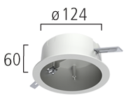 Synergy 21 von EUTRAC 3~EINBAUTOPF FÜR PUNKTAUSLASS, Weiss