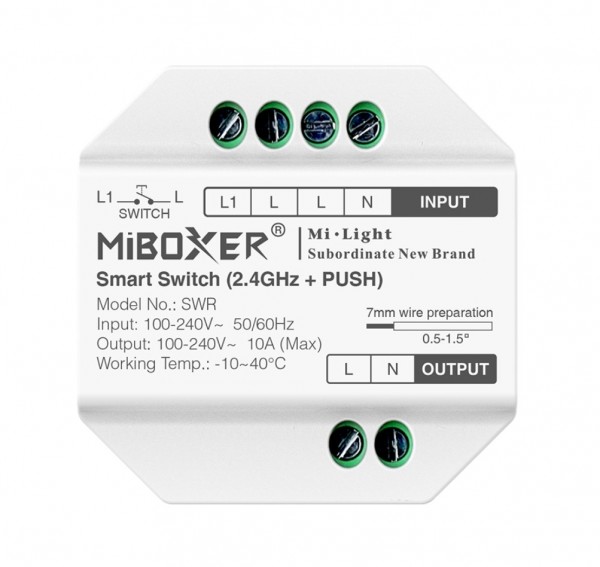 Synergy 21 LED Wifi Smart Switch WiFi + 2,4G + Push *Milight/Miboxer*