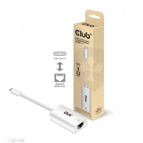 Adapter USB-C 3.2 =&gt; LAN Gigabit Ethernet *Club3D*