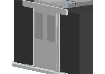 Knürr(Vertiv) SmartAisle Schiebetür GB1200 H2000, Schwarz,