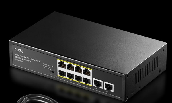 Cudy 8-Port 10/100M PoE+ Switch with 2 Gigabit Uplink Ports 120W, FS1010PG
