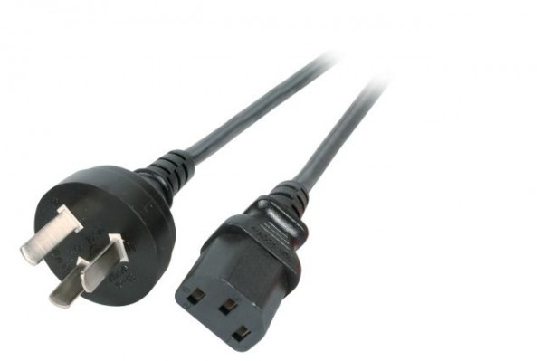 Netzkabel 230V China-Stecker(I)-&gt;C13(Buchse), 1,8m, Black,