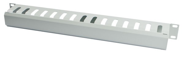 ALLNET 19"zbh. Kabelführungsplatte, 1HE, Metall mit Abdeckpl