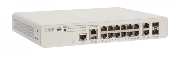 CommScope Ruckus Networks ICX 7150 Compact Switch 12x 10/100/1000 PoE+ ports, 2x 1G RJ45 uplink-ports, 2x 10G SFP **Promo Velocity**