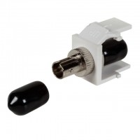 Keystone, Modul; mit LWL ST-Verbinder simplex, Multimode, schwarz Keystone, Modul; mit LWL ST-Verbinder simplex, Multimode, schwarz