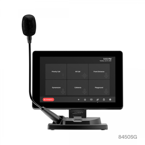 ALGO 8450SG IP CONSOLE - WITH STAND, GOOSENECK MIC