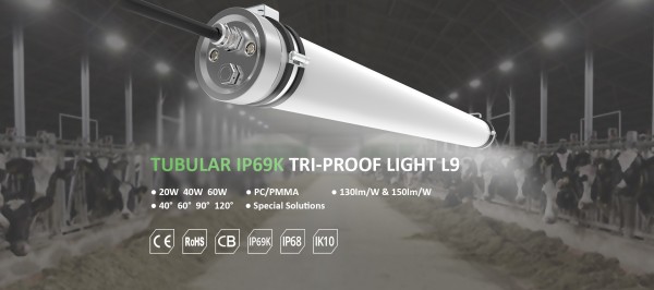 Synergy 21 LED triple floodlight 145cm IP69K IK10