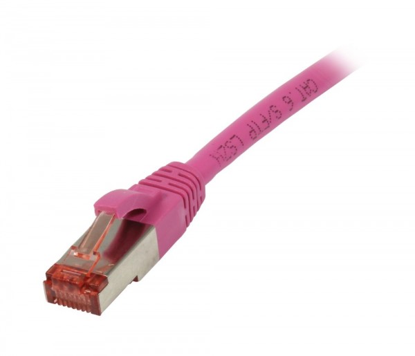 Patchkabel RJ45, CAT6 250Mhz, 5m magenta, S-STP(S/FTP), LSZH, Synergy 21,