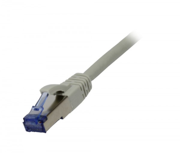 Patchkabel RJ45, CAT6A 500Mhz,10m, grau, S-STP(S/FTP), AWG26, LSZH, Synergy 21