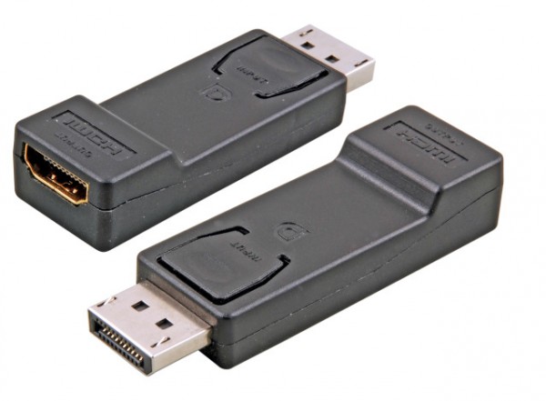 Kabel Video DisplayPort Adapter, DisplayPort --&gt;&gt; HDMI-A, St/Bu, schwarz,